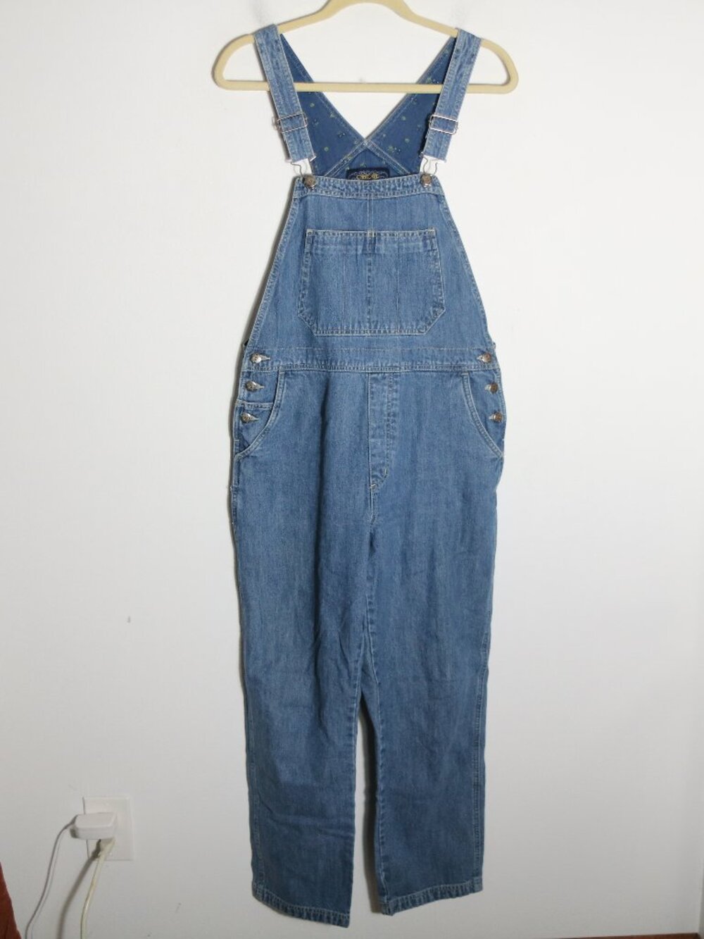 Vintage Y2K Cherokee Denim Overalls Womens M Cotton Straight Leg Boho Casual